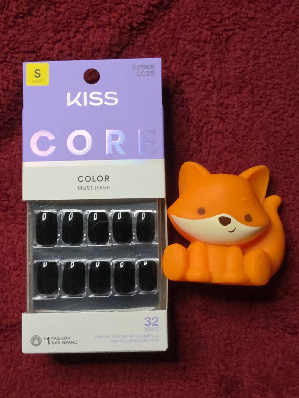 🆕 2/$12 Kiss Core Color Must Have In Photogenic Black - 32 Press-on Nails